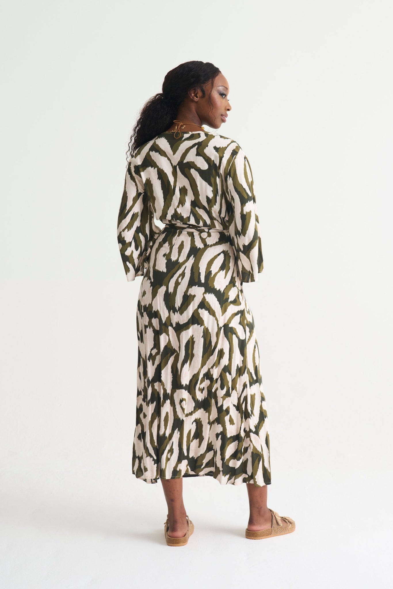 Olive Wrap Dress