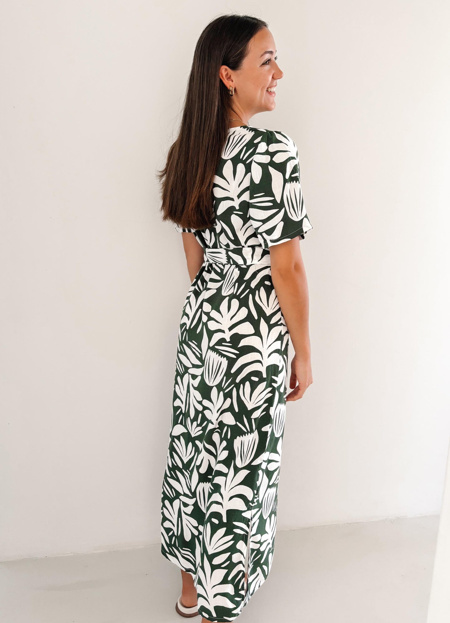 Leah Olive Maxi Dress