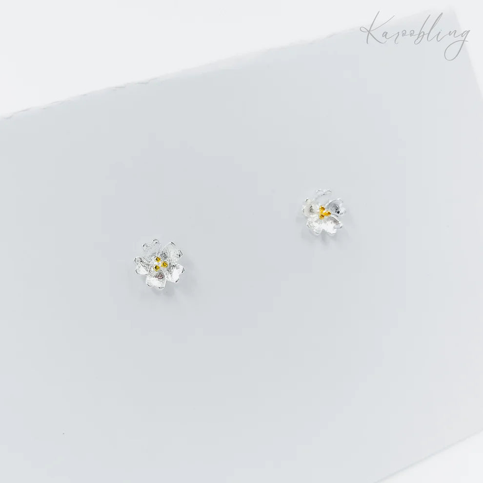 Sterling Silver Flower Studs
