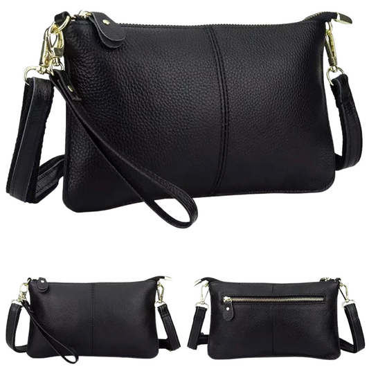 Genuine Leather Black Clutch