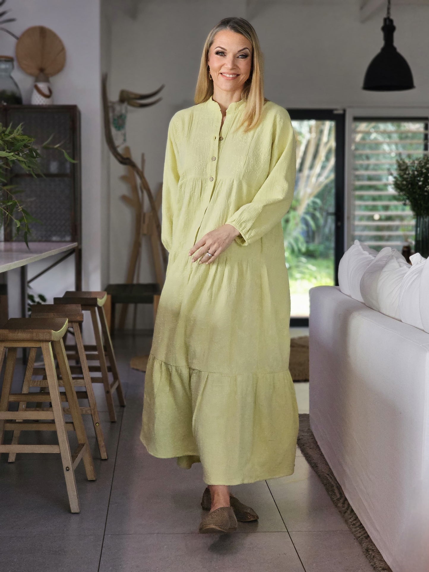 Sally Maxi Lime Dress