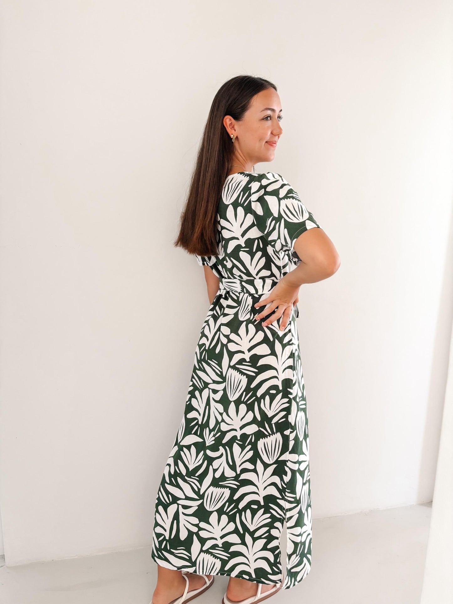 Leah Olive Maxi Dress