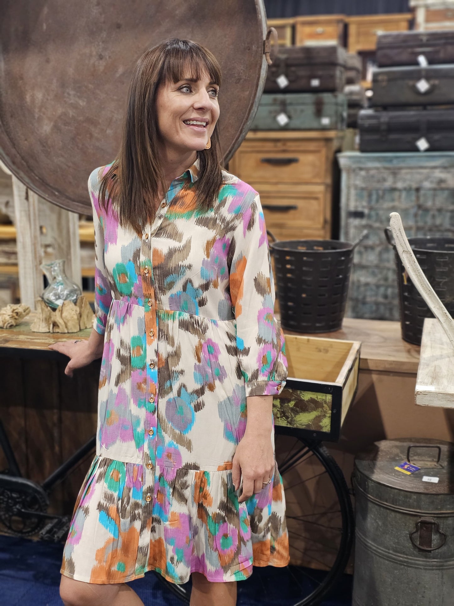 Linda Warp Floral Dress