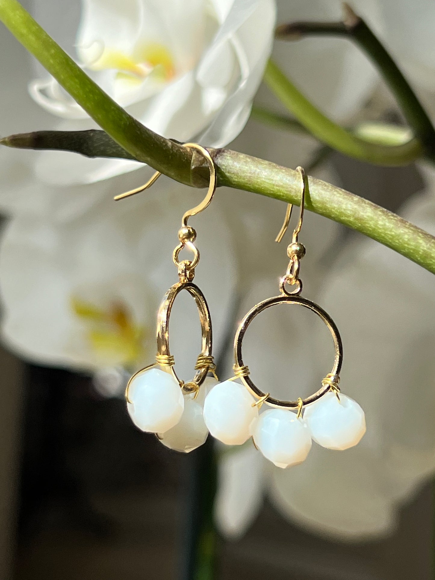 Bohemian White Earrings