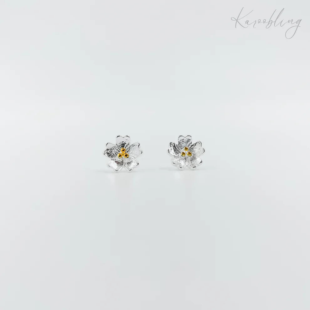 Sterling Silver Flower Studs