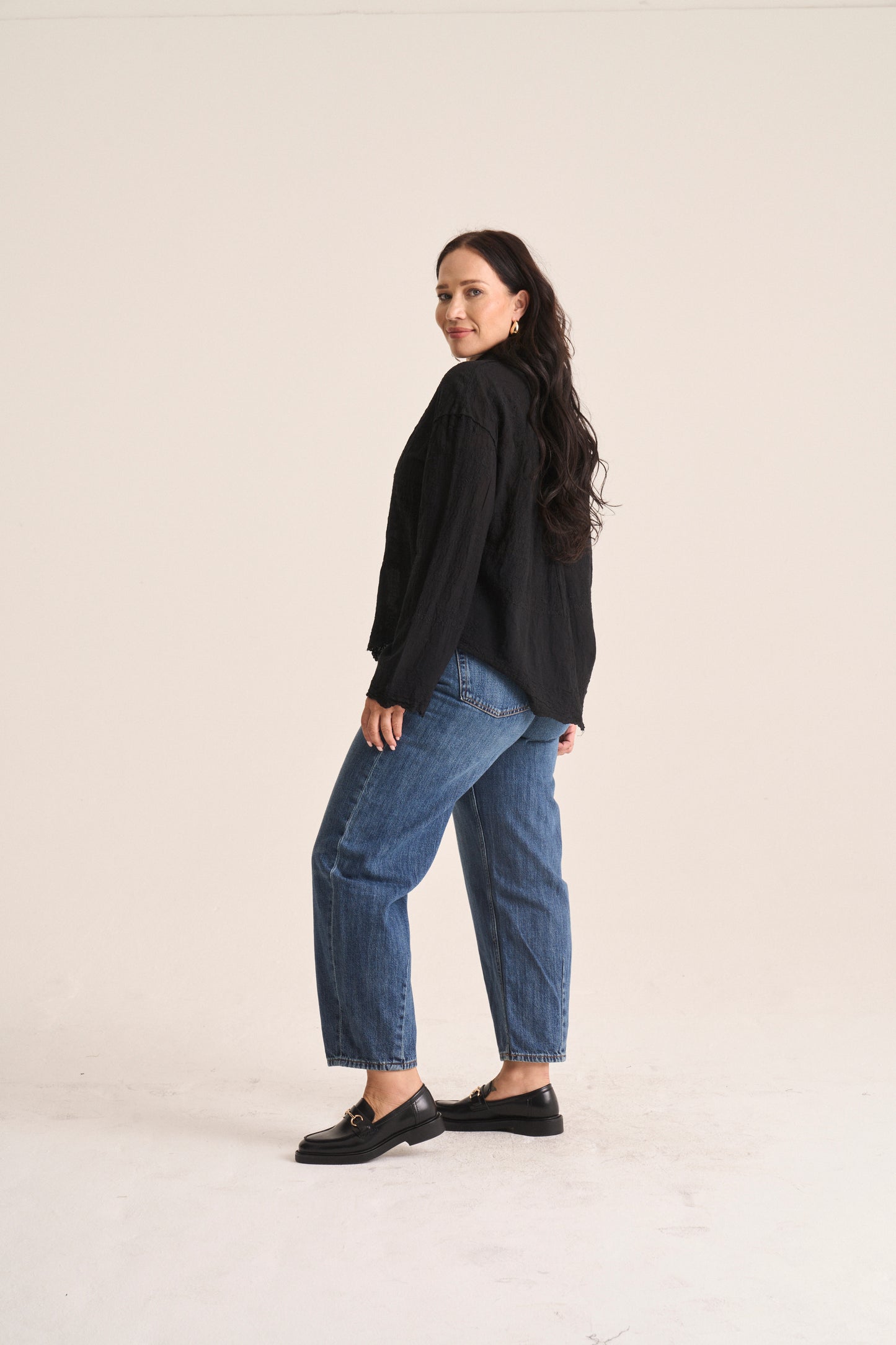 Lavish Embroidered Black Shirt