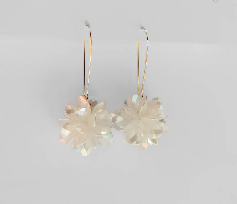 Pearl Petal Hanging Earrings
