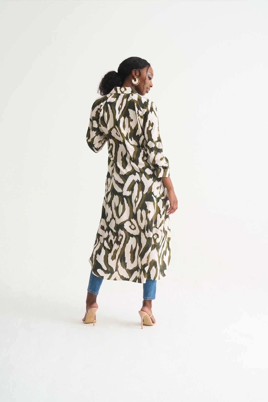 Misty Shirt Dress - Olive