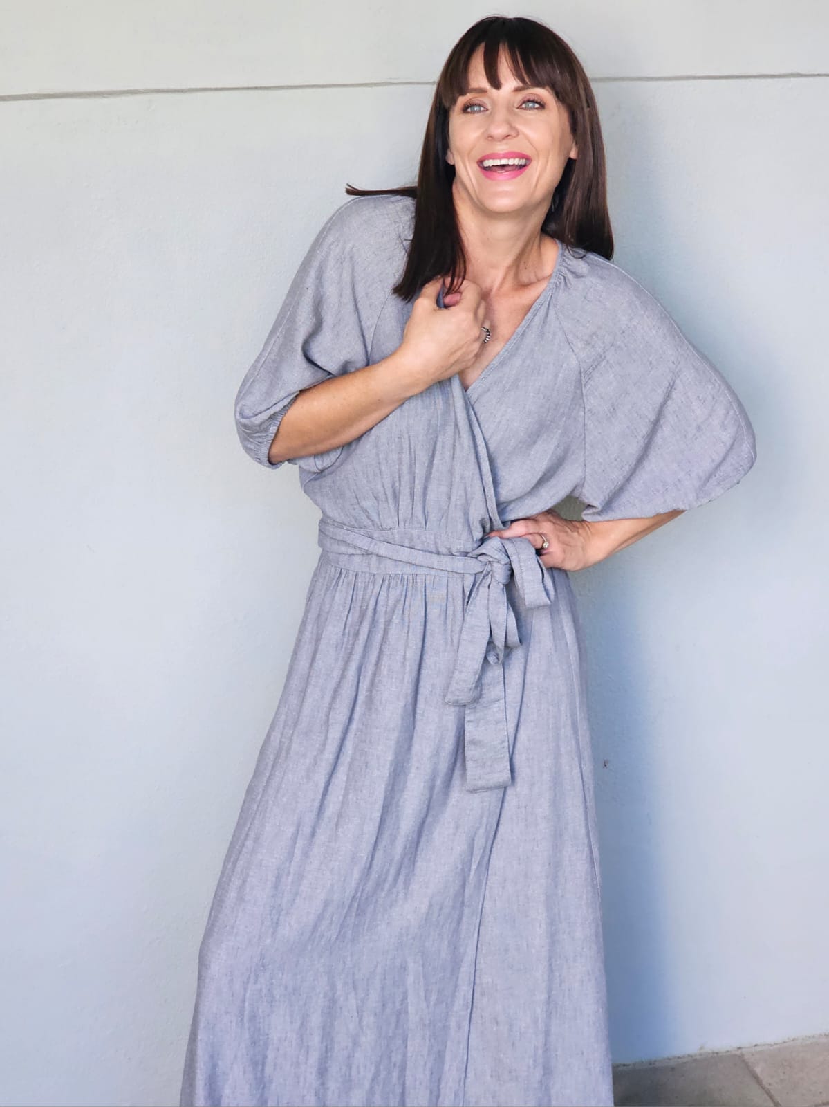 Nicole Wrap Dress - Silver