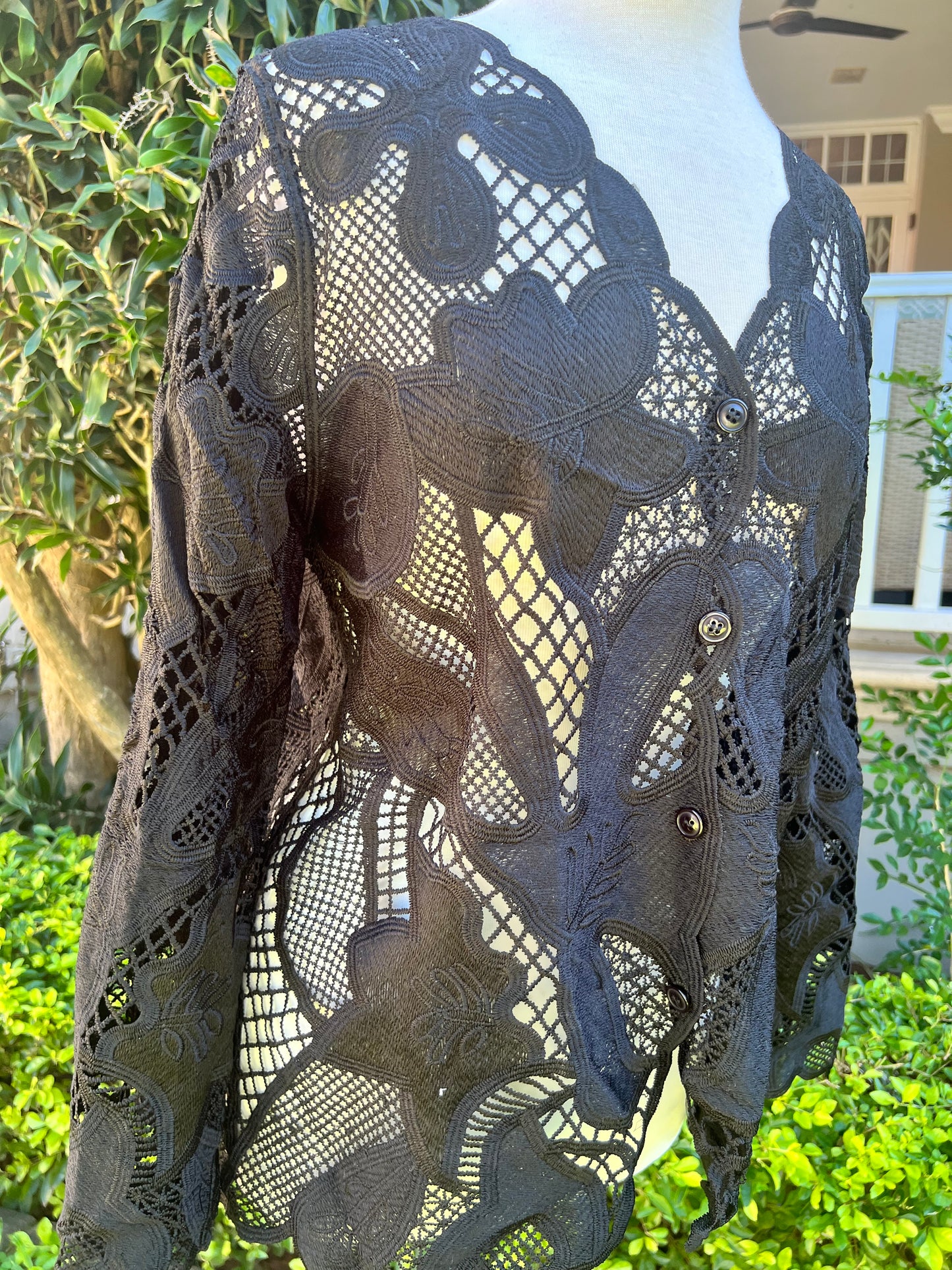 Angelique Chocolate Cardigan and Black