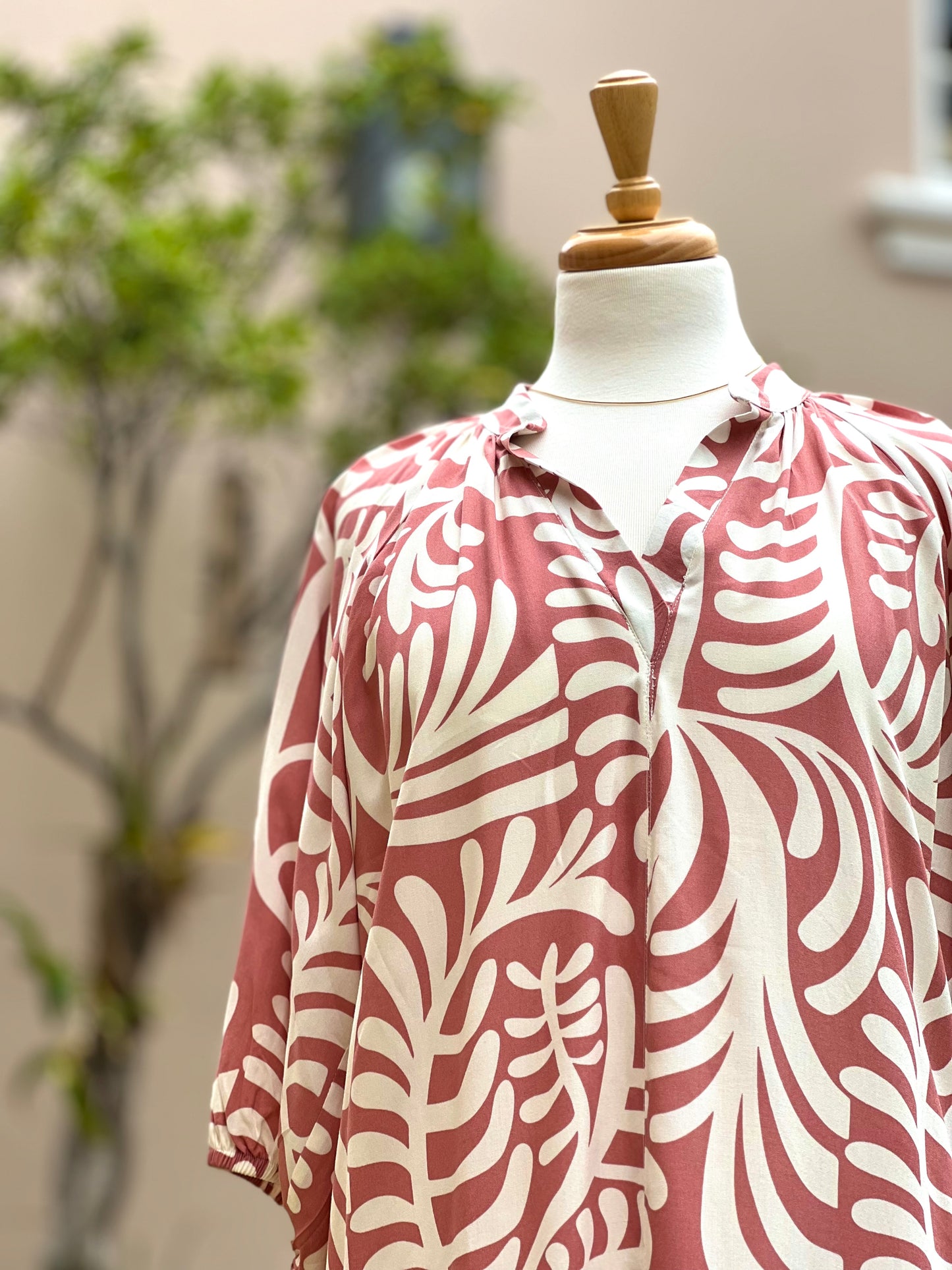 Pink Floral Easy Wear Tunic