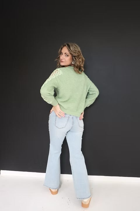 Lime Lace Knit