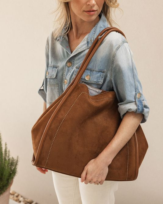 Sutton Suedette in Tan