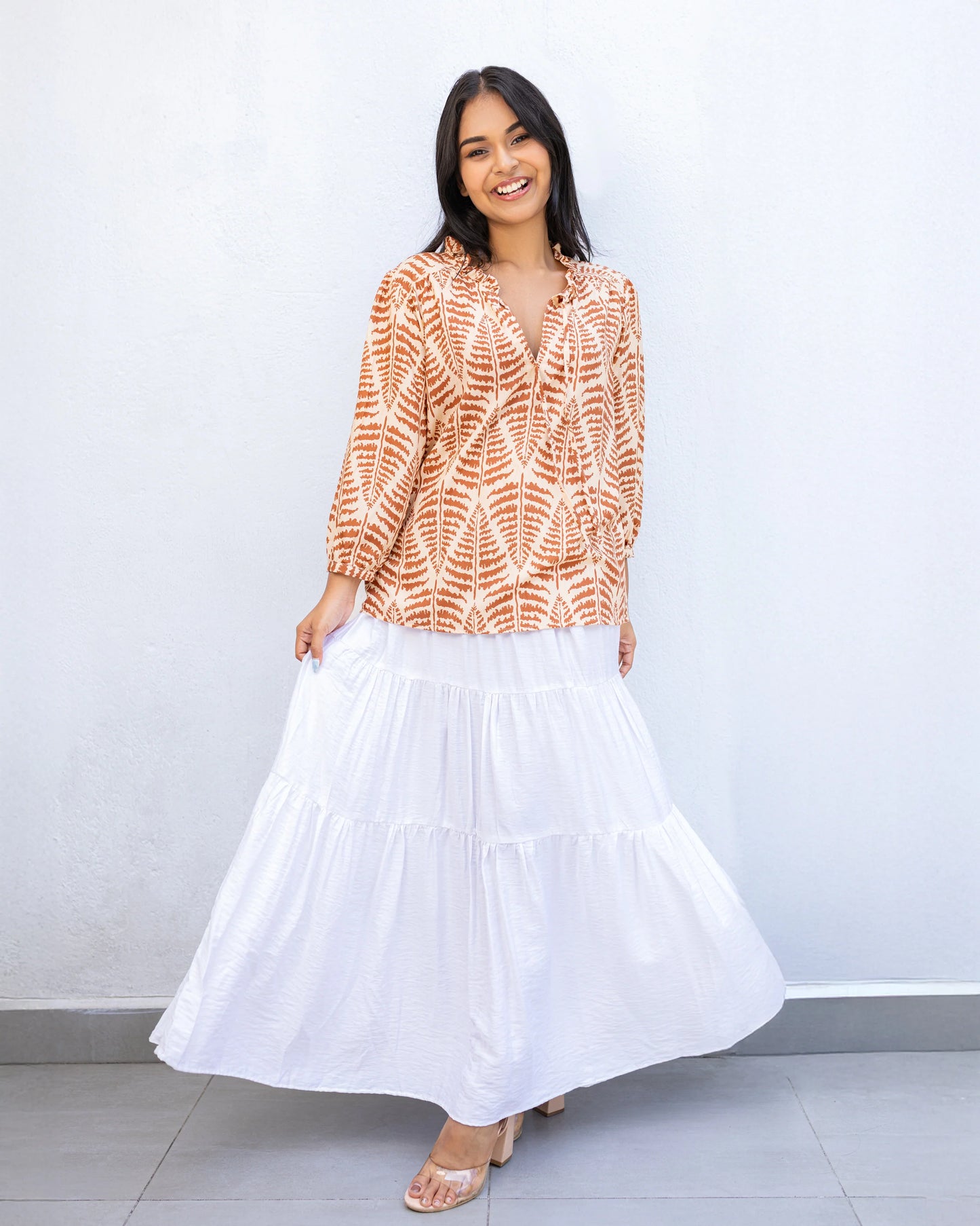 Shonali Cotton Top - Brown