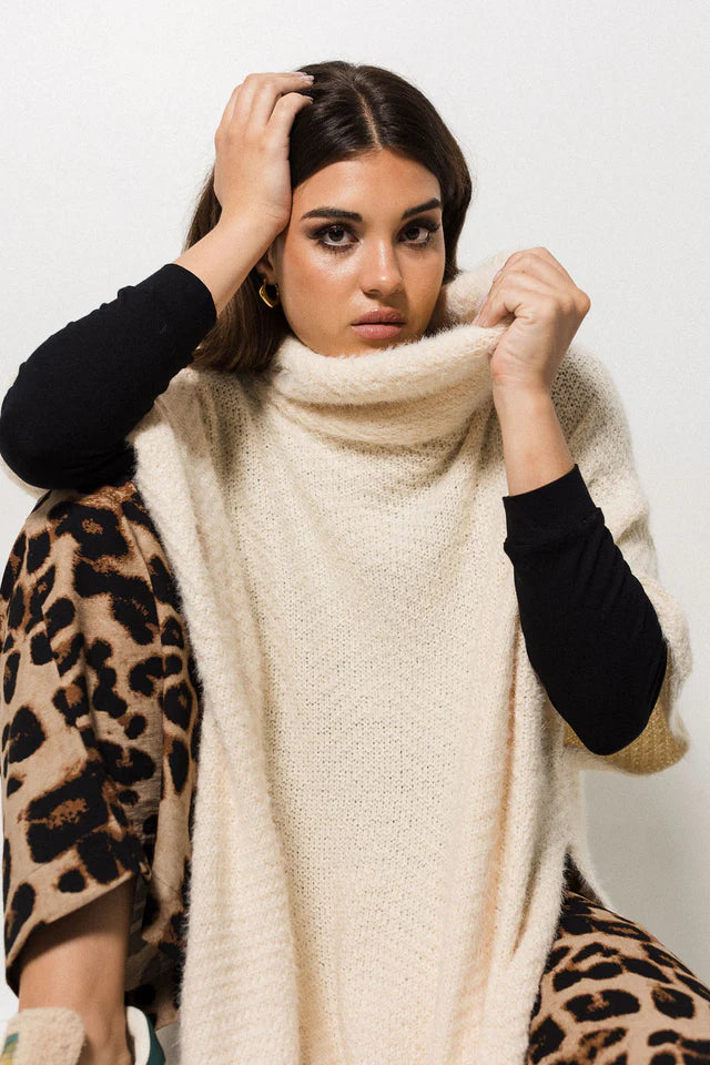 Lana Layer Poncho - Cream