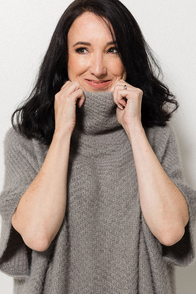 Lana Layer Poncho - Grey