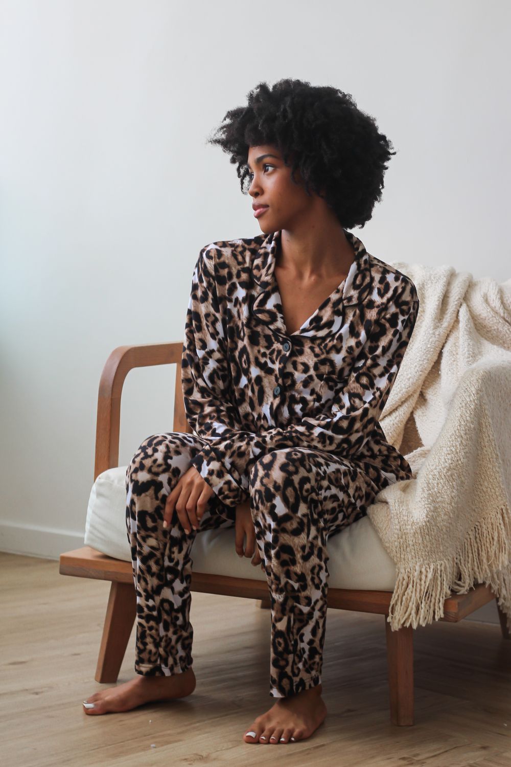 Leopard Print Classic Long Pjs