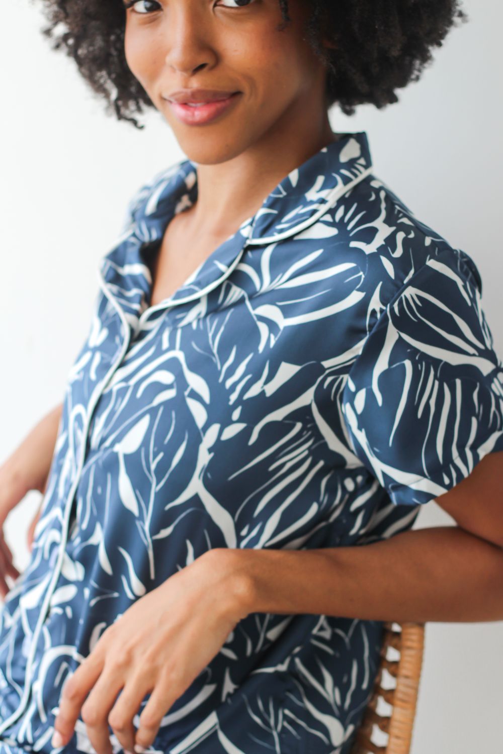 Navy Floral PJs Set