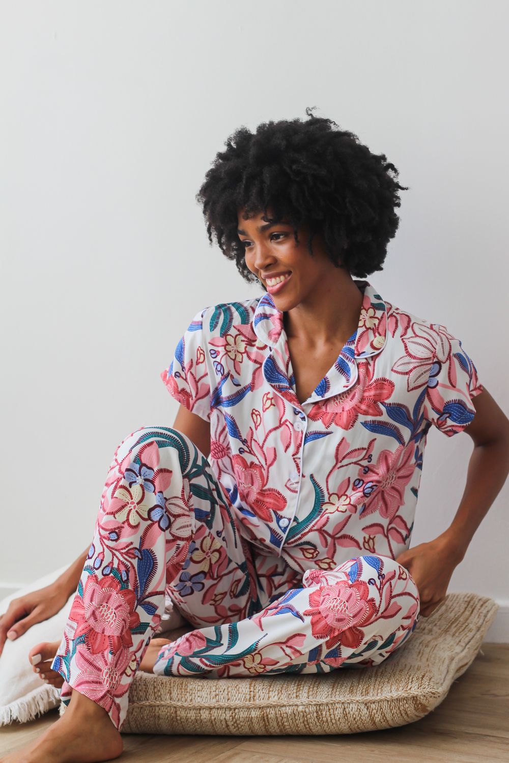 Pink Floral PJs Set