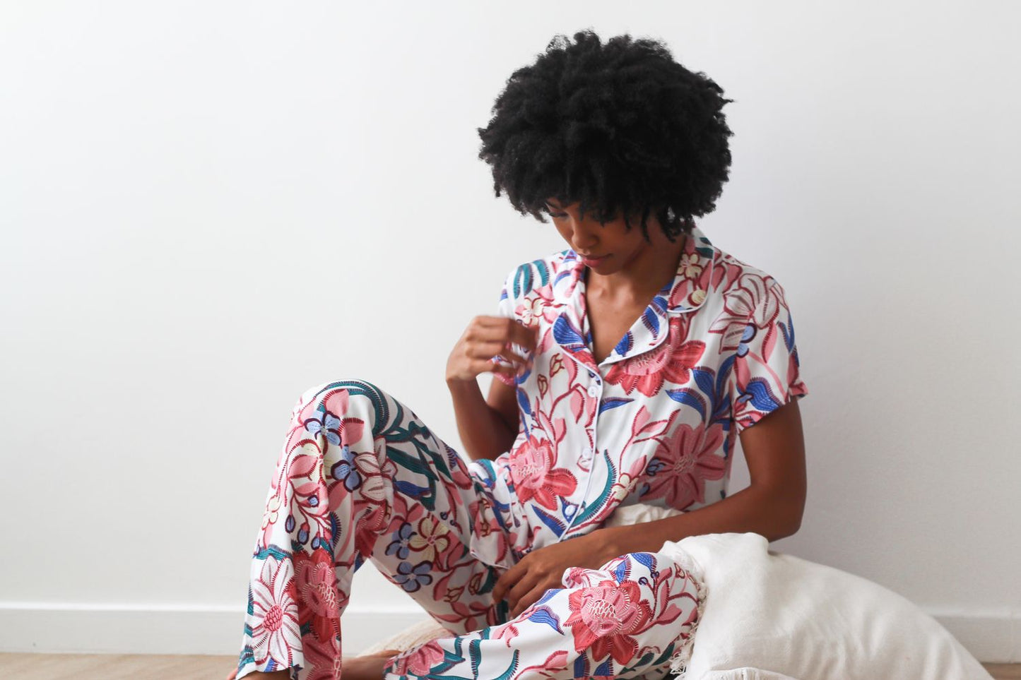 Pink Floral PJs Set
