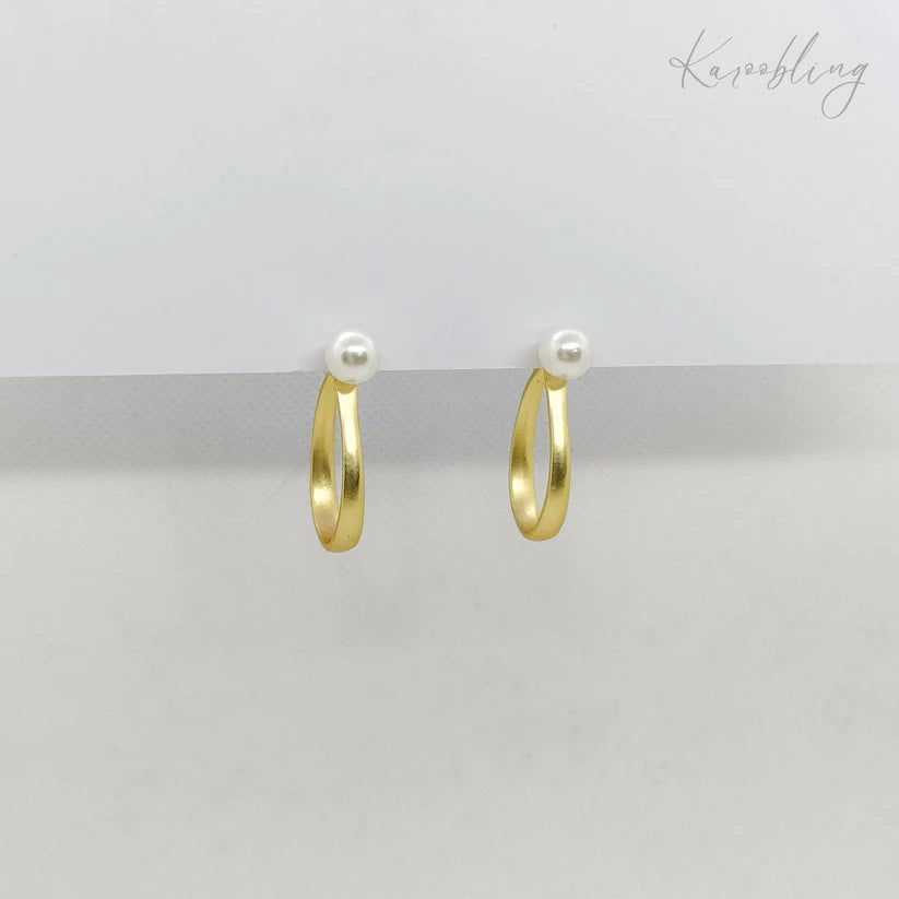 Pearl Hoop Earrings