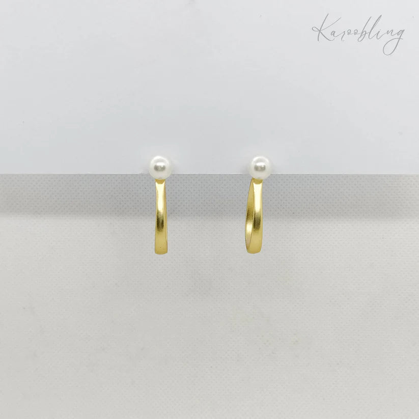 Pearl Hoop Earrings