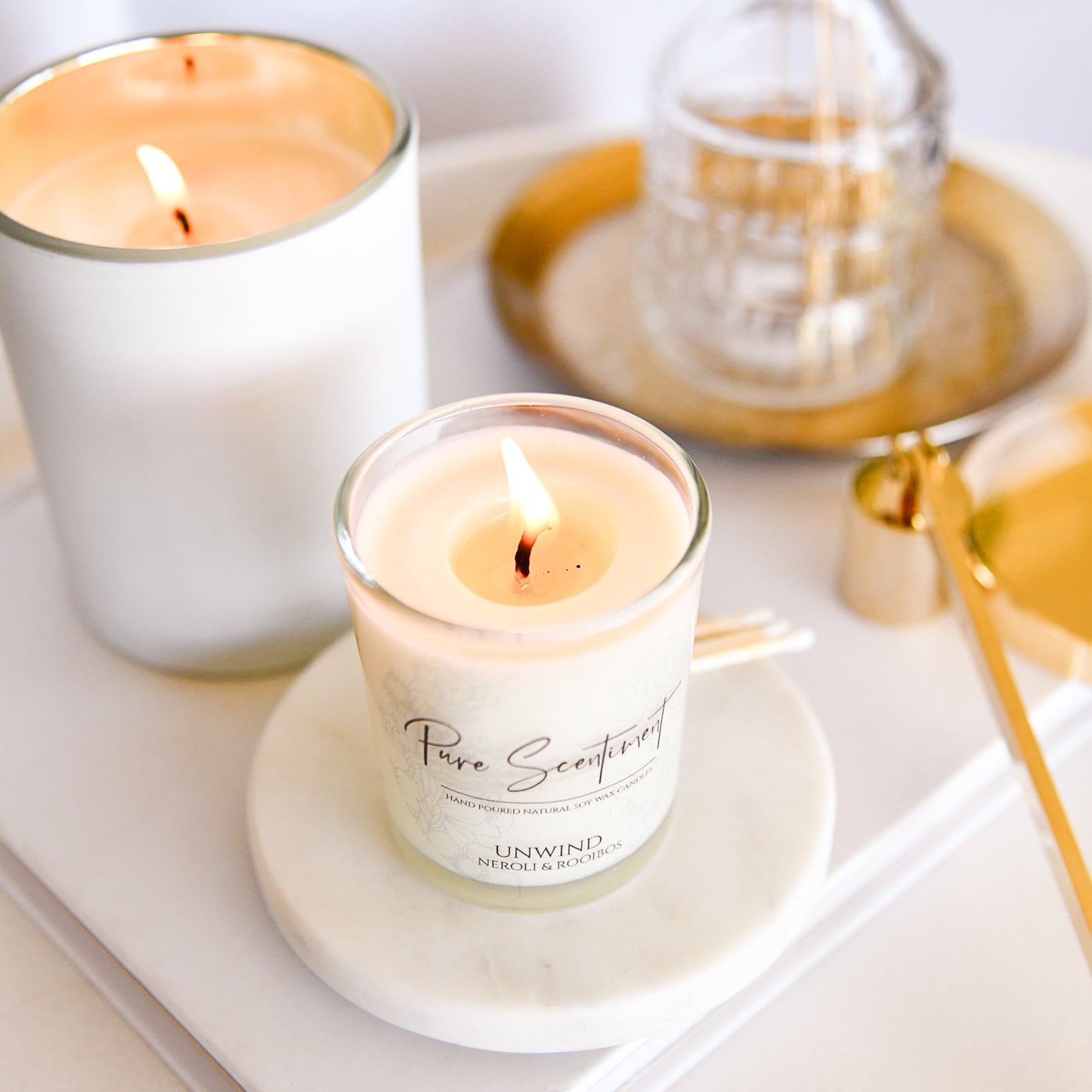 Pink Peony Mini Candle