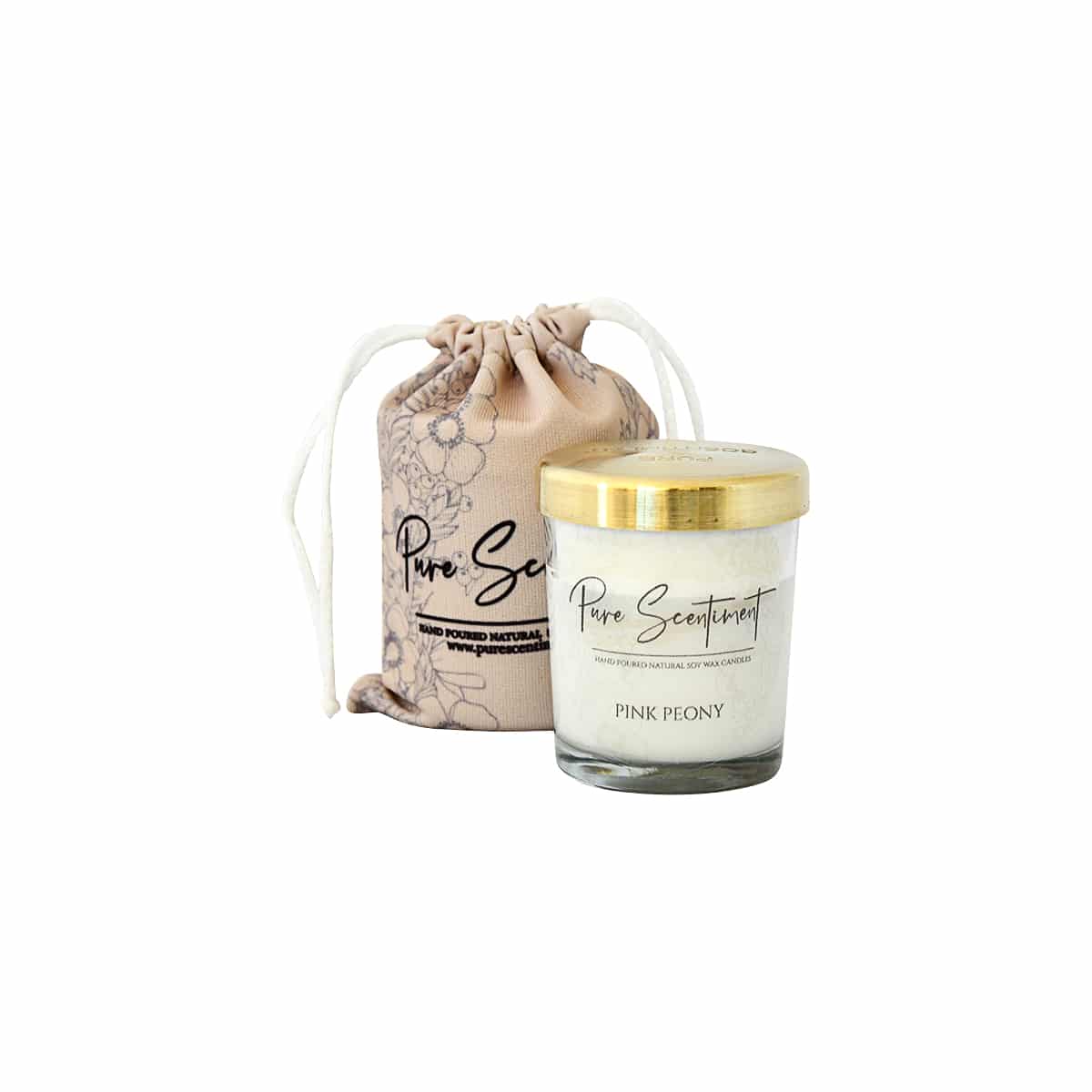 Pink Peony Mini Candle