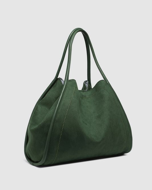 Sutton Suedette in Forest Green