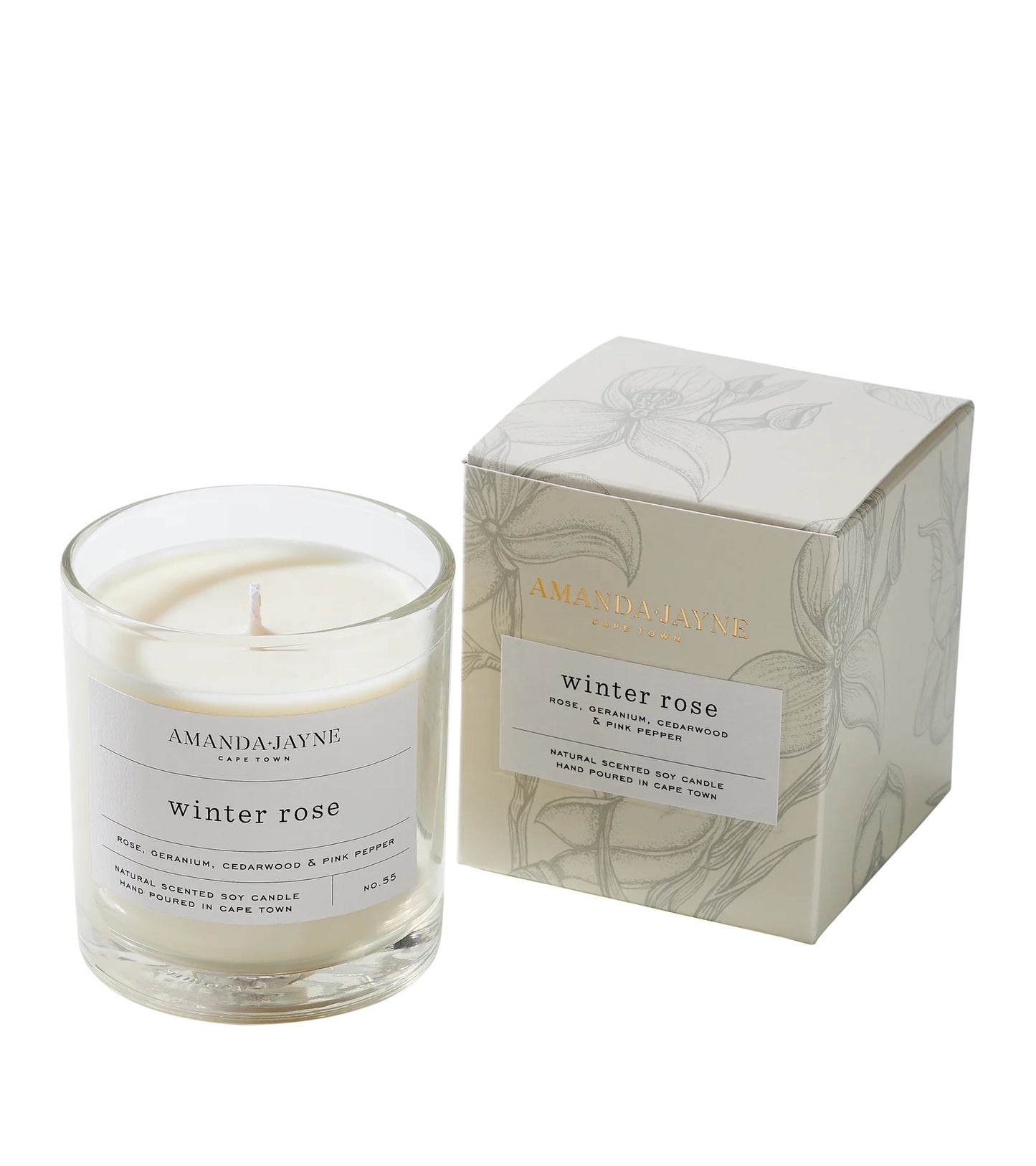 Winter Rose Candle