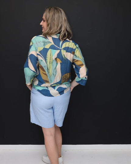 Leaf Top - Blue and Green