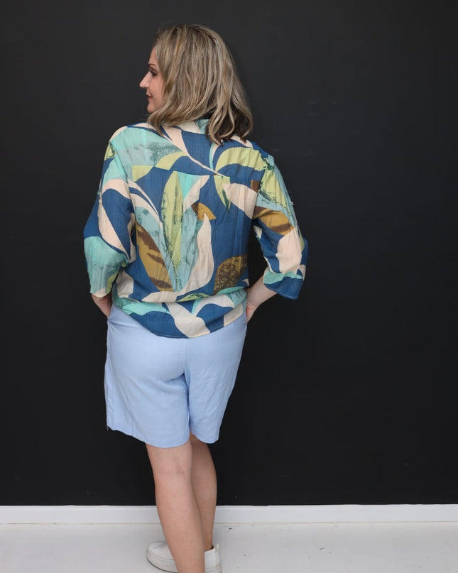 Leaf Top - Blue and Green