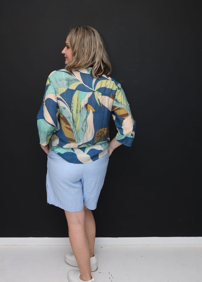 Leaf Top - Blue and Green