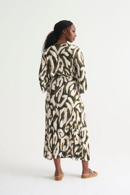 Olive Wrap Dress