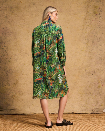Hailey Shirt Dress - Amazon Cheetah