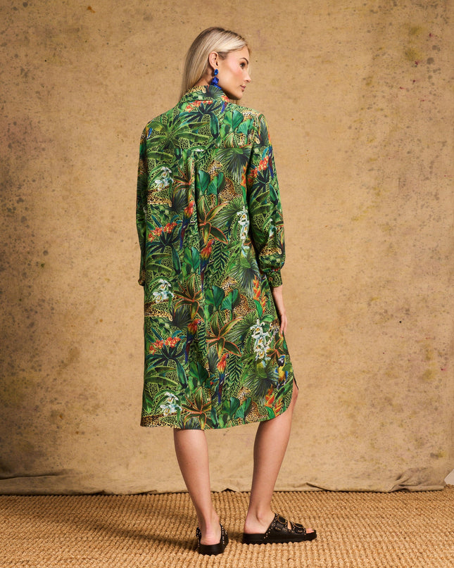 Hailey Shirt Dress - Amazon Cheetah