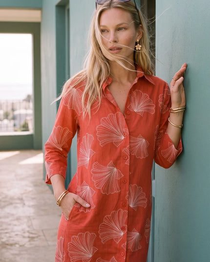 Sara Coral Tides Dress