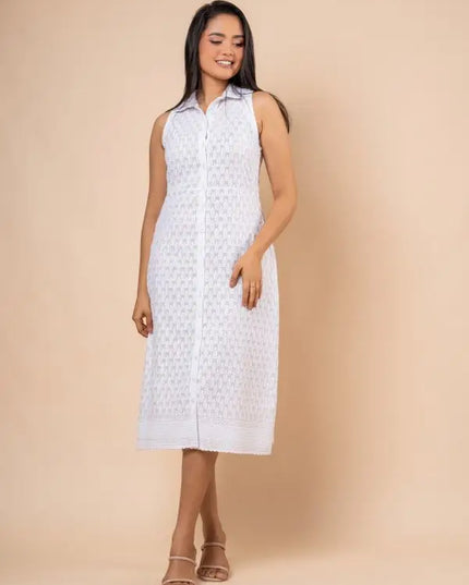 Zuzu Classic White  Dress