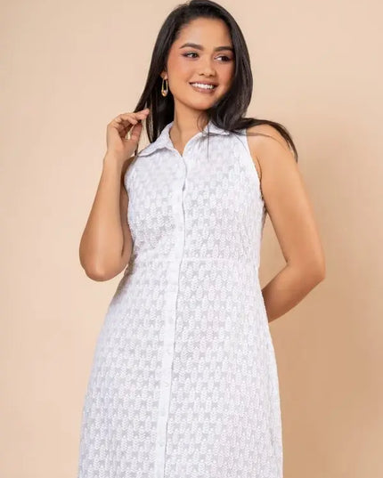 Zuzu Classic White  Dress