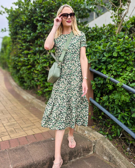 Florence Leopard Meadow Dress
