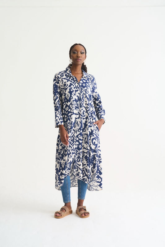 Misty Shirt Dress Navy