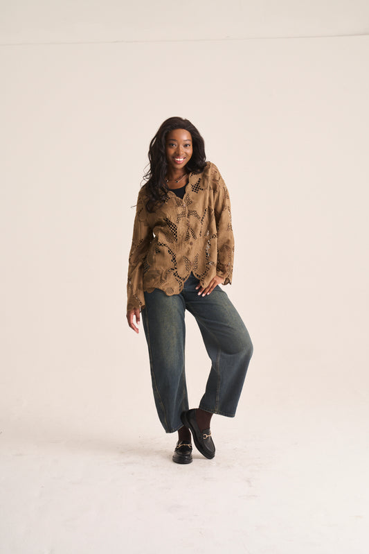 Angelique Chocolate Cardigan and Black