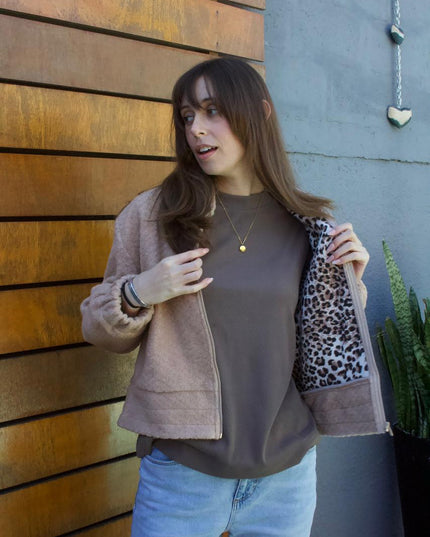 Bomber Jacket - Pink/Stone
