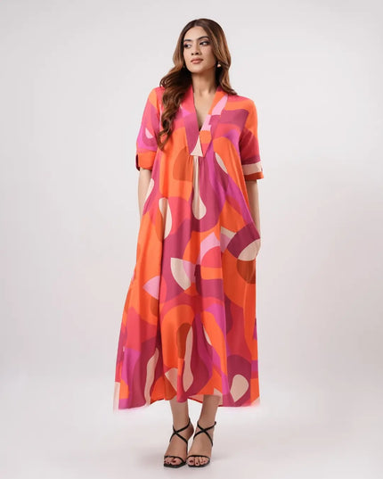 Tangerine Swirl Dress