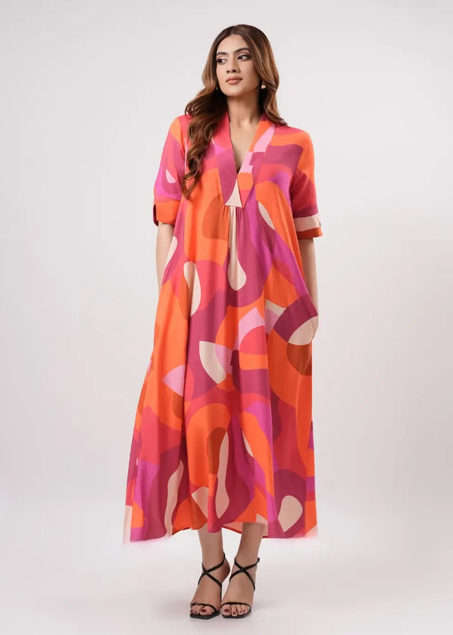Tangerine Swirl Dress