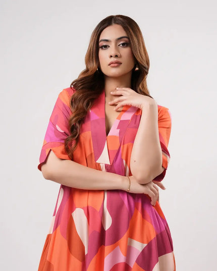 Tangerine Swirl Dress