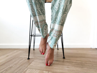 Mint Boarder Short Sleeve Pjs