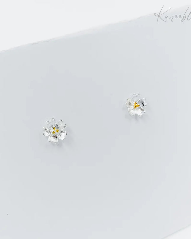 Sterling Silver Flower Studs