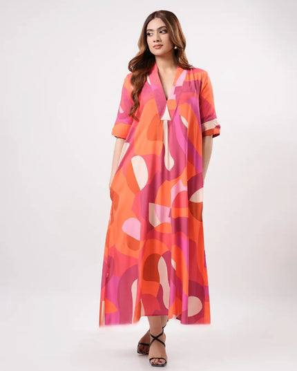 Tangerine Swirl Dress