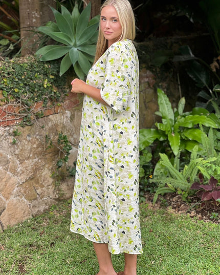 Lisa in Bloom - Green Floral